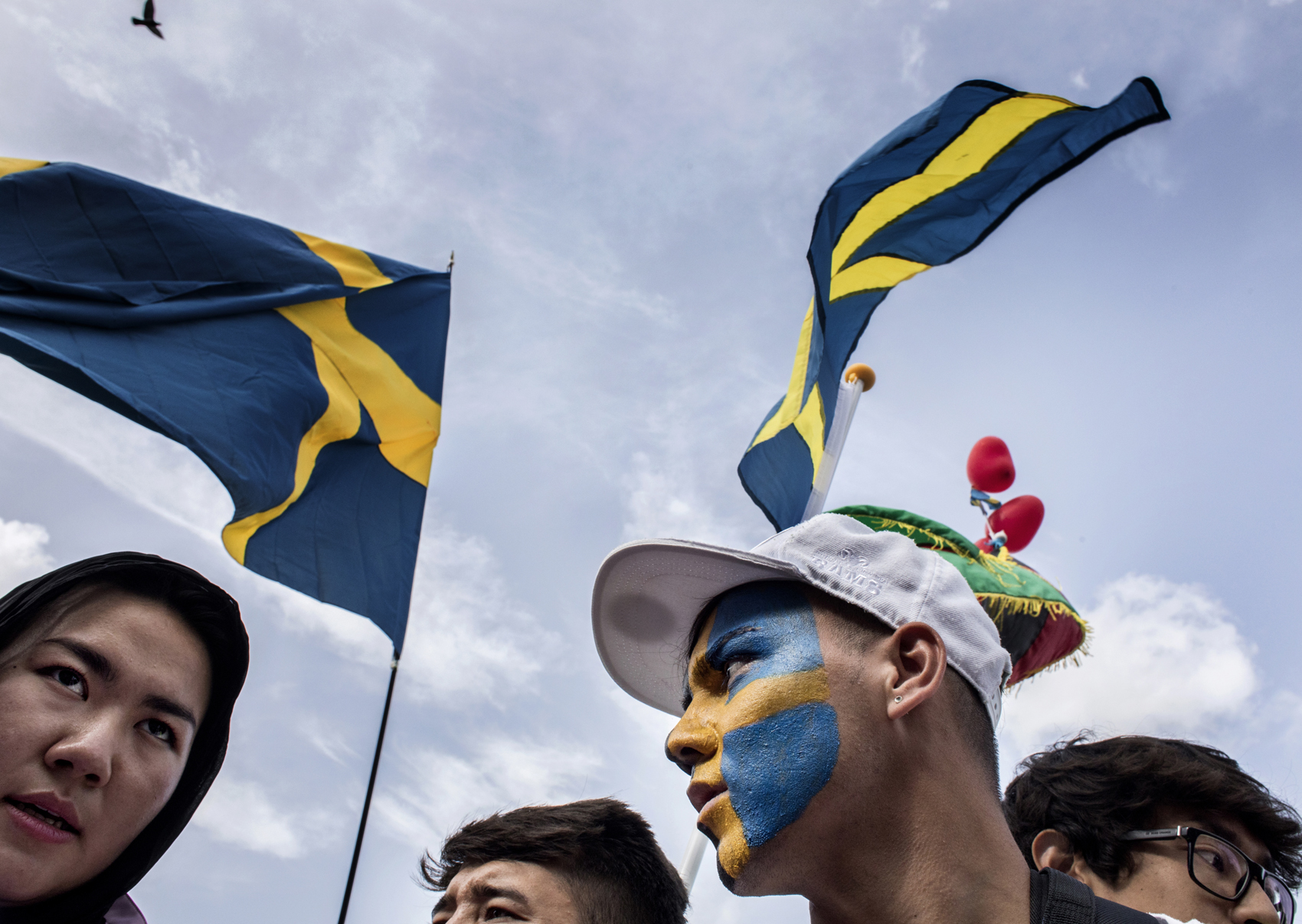 Demonstration against deportation of Afghan minors in Sweden.